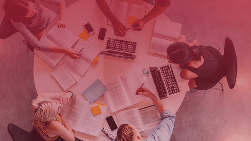 appointment-banner GMFCU careers banner—collaborative team working in a St. Louis office