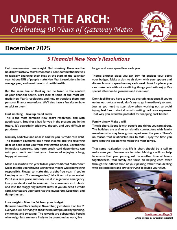 5 Financial New Year’s Resolutions