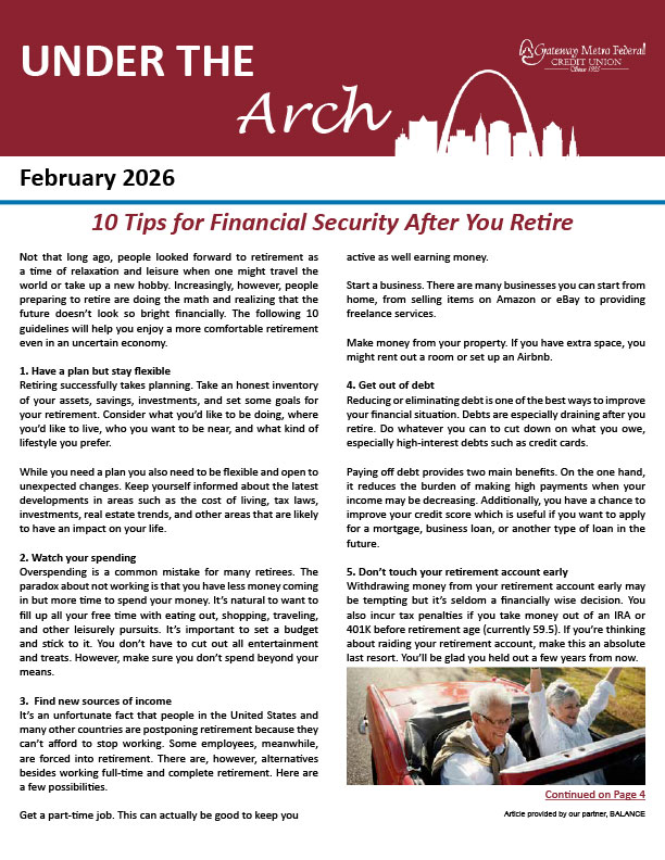 10 Tips for Financial Security After You Retire